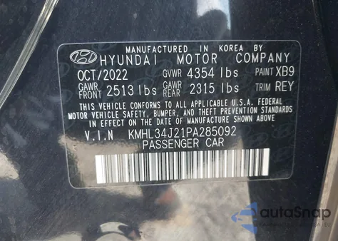 2023 Hyundai Sonata Limited z USA, uszkodzony, nr VIN KMHL34J21PA285092